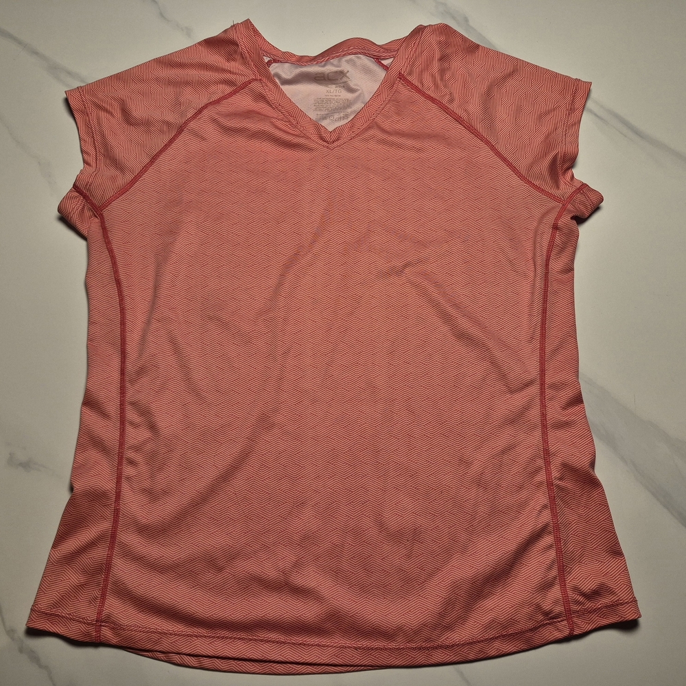 ACX Coral Short Sleeve V-Neck Top